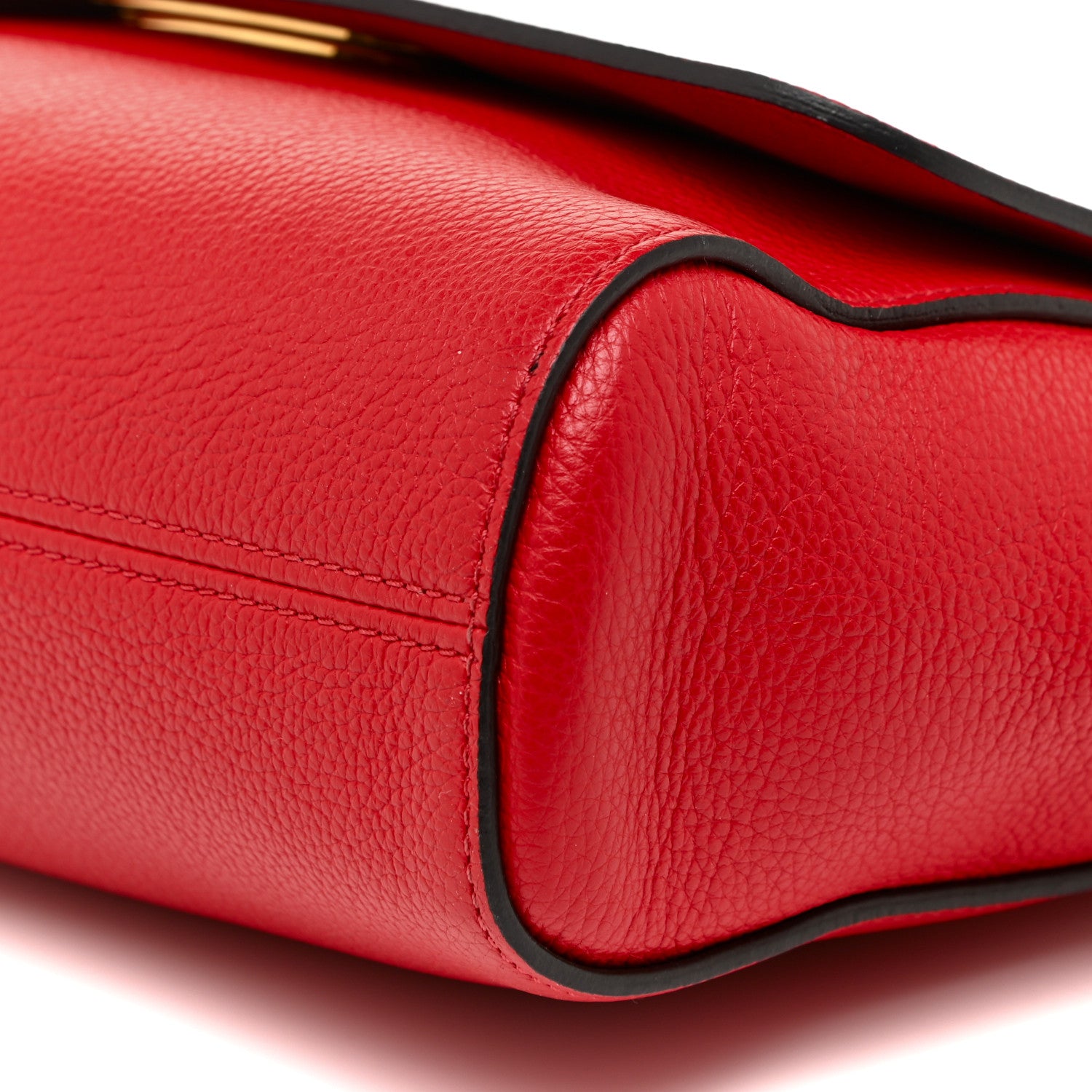 Mulberry Small Classic Grain Calfskin Medium Lily Flap Scarlet 9 of 15