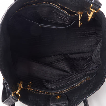 Prada Vitello Daino Tote Black 6 of 8