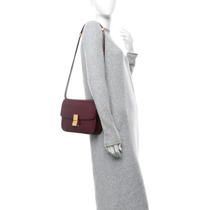 Celine Box Calfskin Medium Classic Box Flap Bag Burgundy 2 of 11