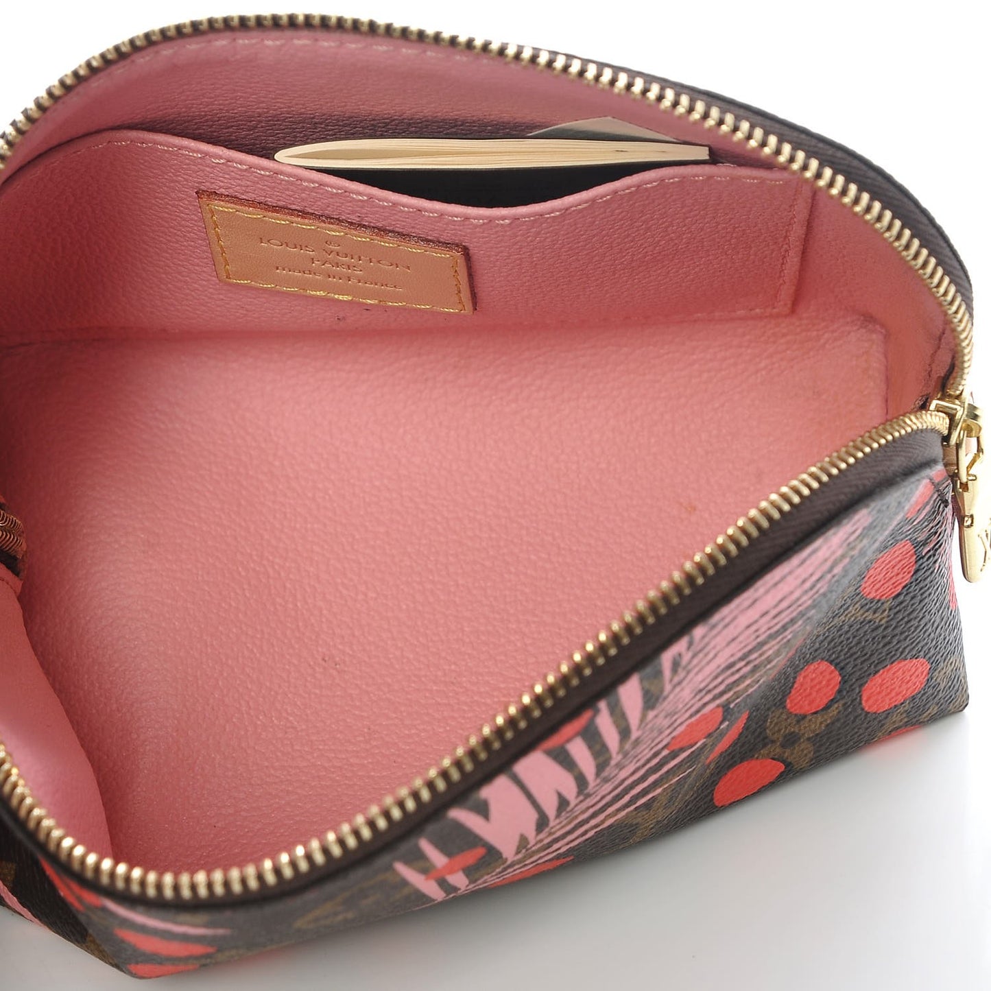 Monogram Jungle Dots Cosmetic Pouch Sugar Pink Poppy
