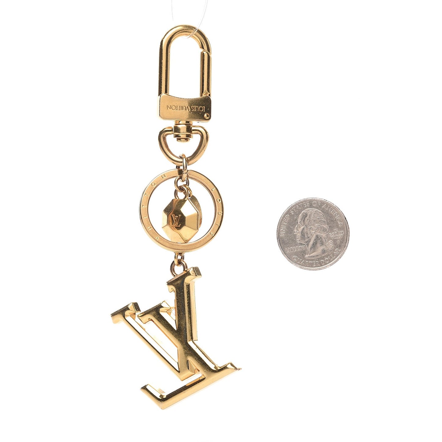 LV Facettes Bag Charm Key Holder Gold