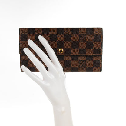 Louis Vuitton Damier Ebene Sarah Wallet 2 of 7