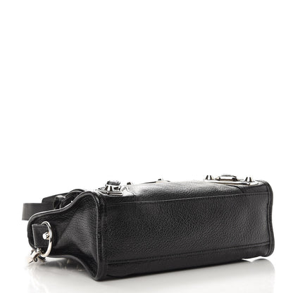 Balenciaga Chevre Silver Metallic Edge Hardware Mini City Black 5 of 8