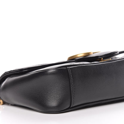 Gucci Calfskin Matelasse Mini GG Marmont Shoulder Bag Black 5 of 9