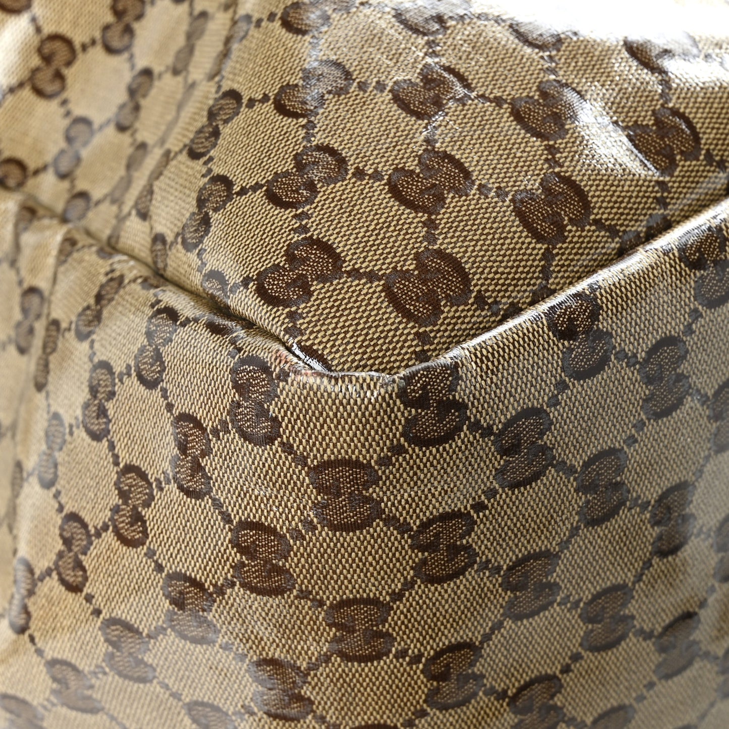 Crystal Monogram Web Large Carry On Duffle Bag Brown