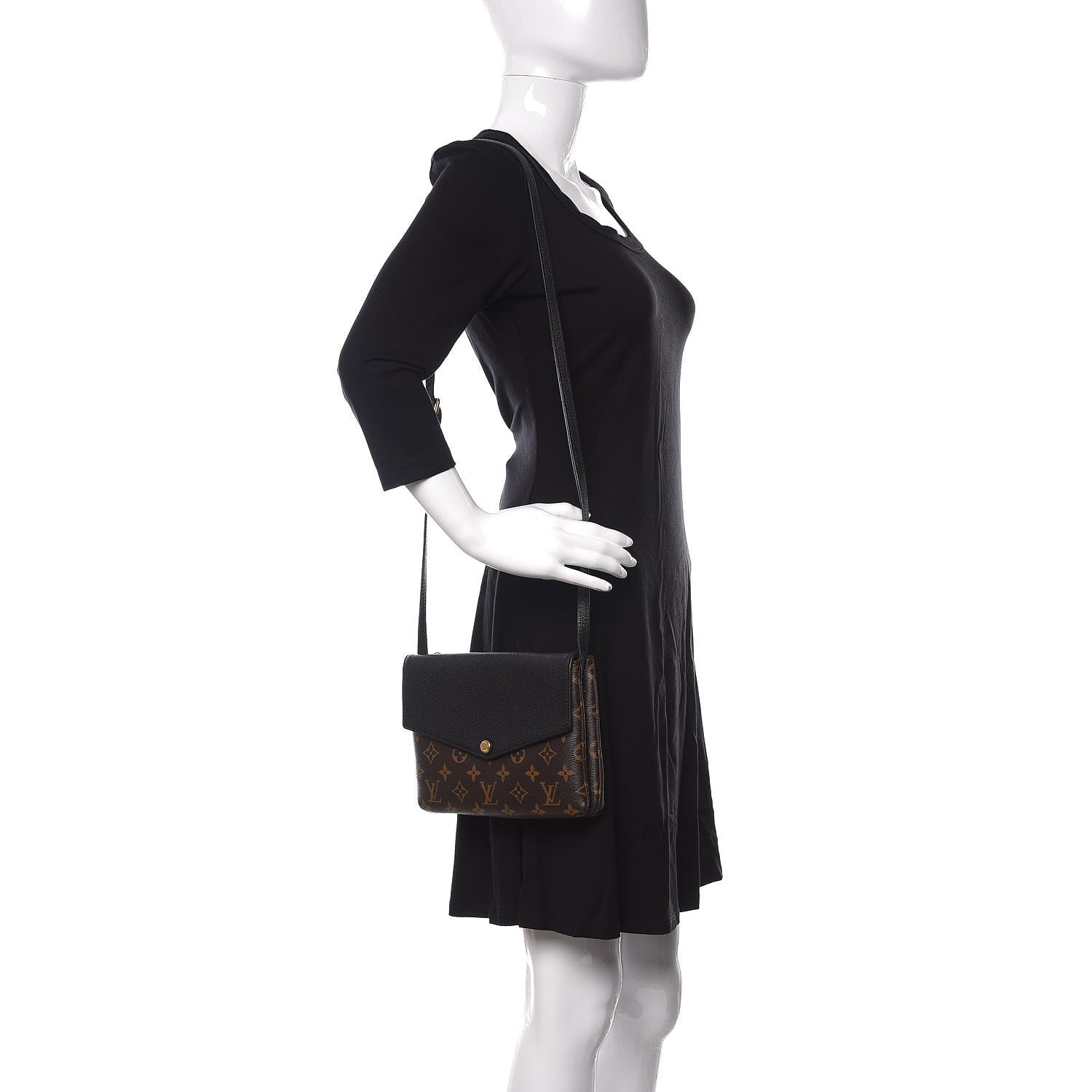 Louis Vuitton Monogram Twice Pochette Black 2 of 12