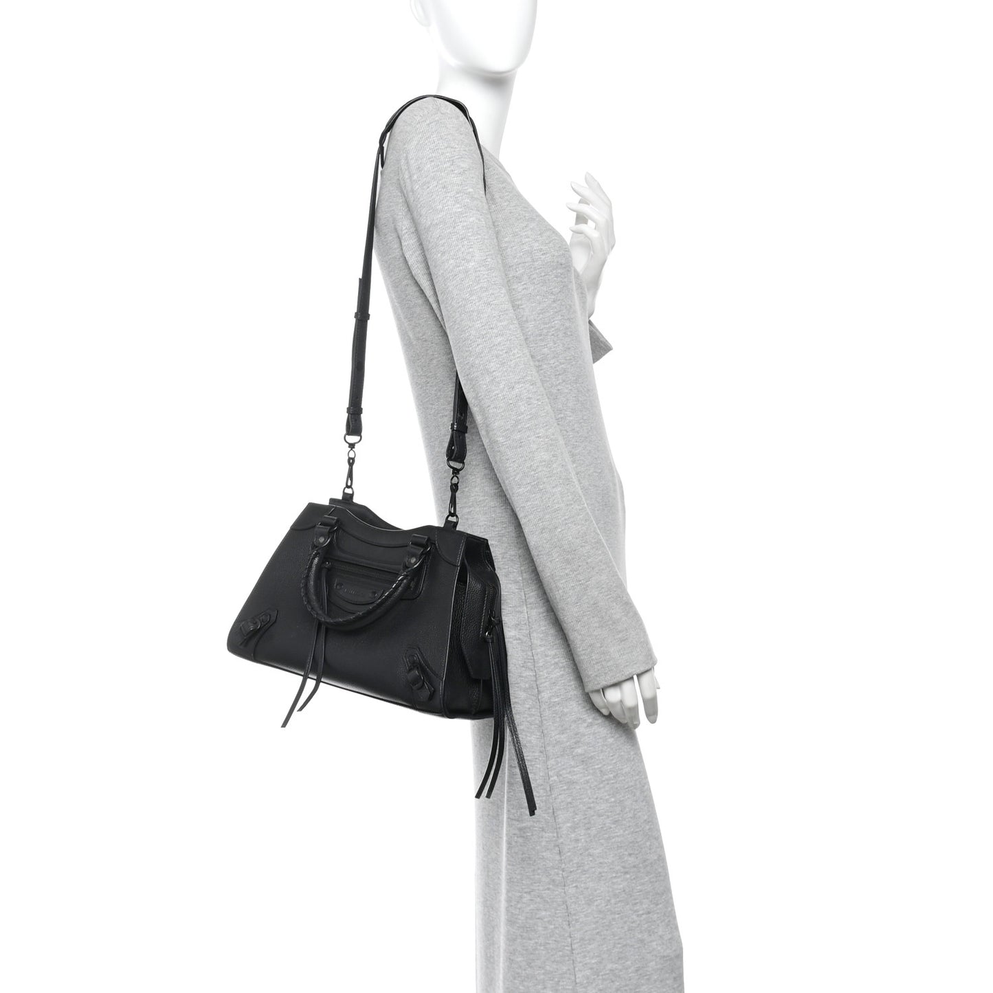 Grained Calfskin Neo Classic Black Hardware S City Black