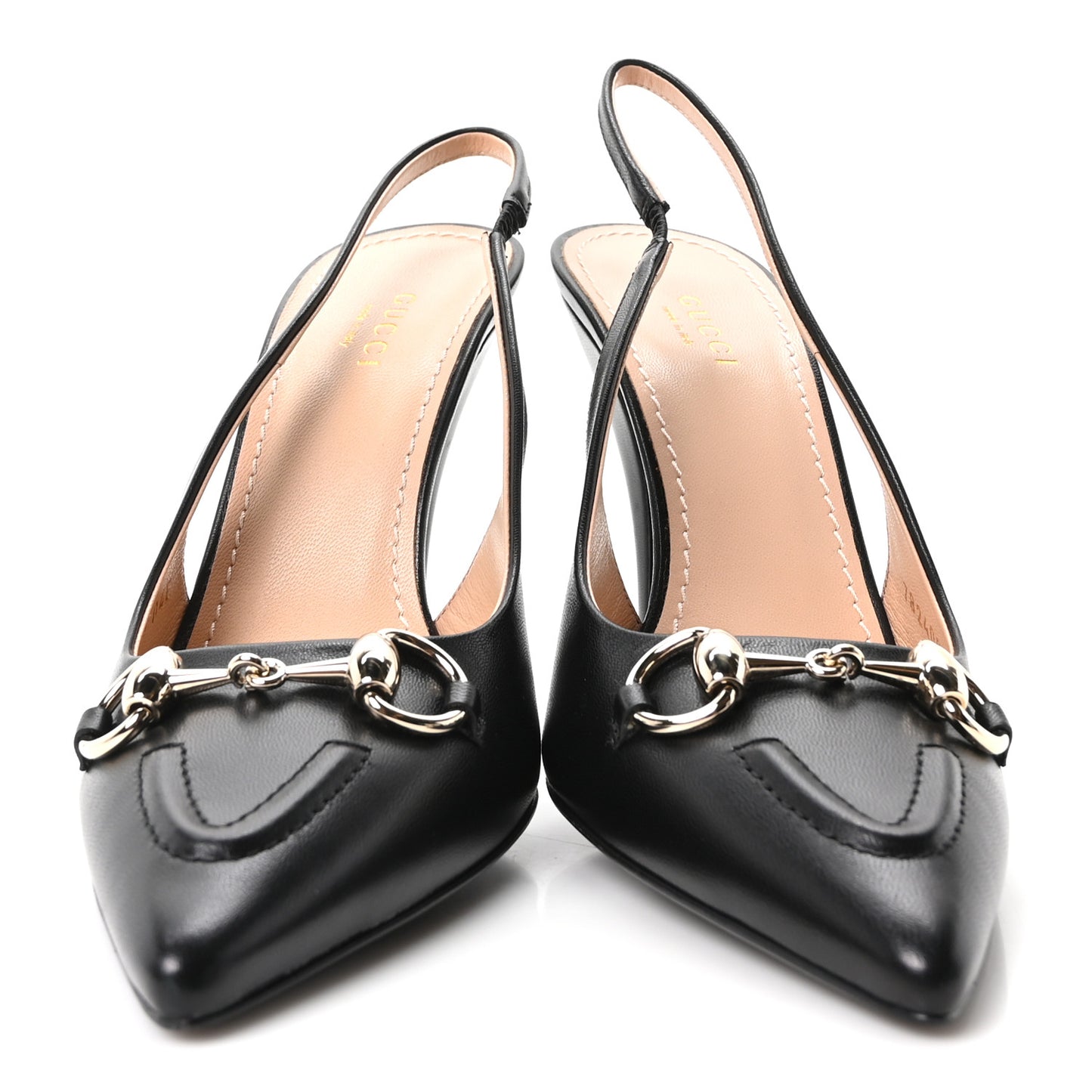 Malaga Kid Horsebit Erin 105mm Slingback Pumps 37.5 Black