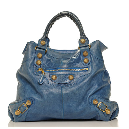 Balenciaga Chevre Giant 21 Gold Hardware Brief Bleu 1 of 6