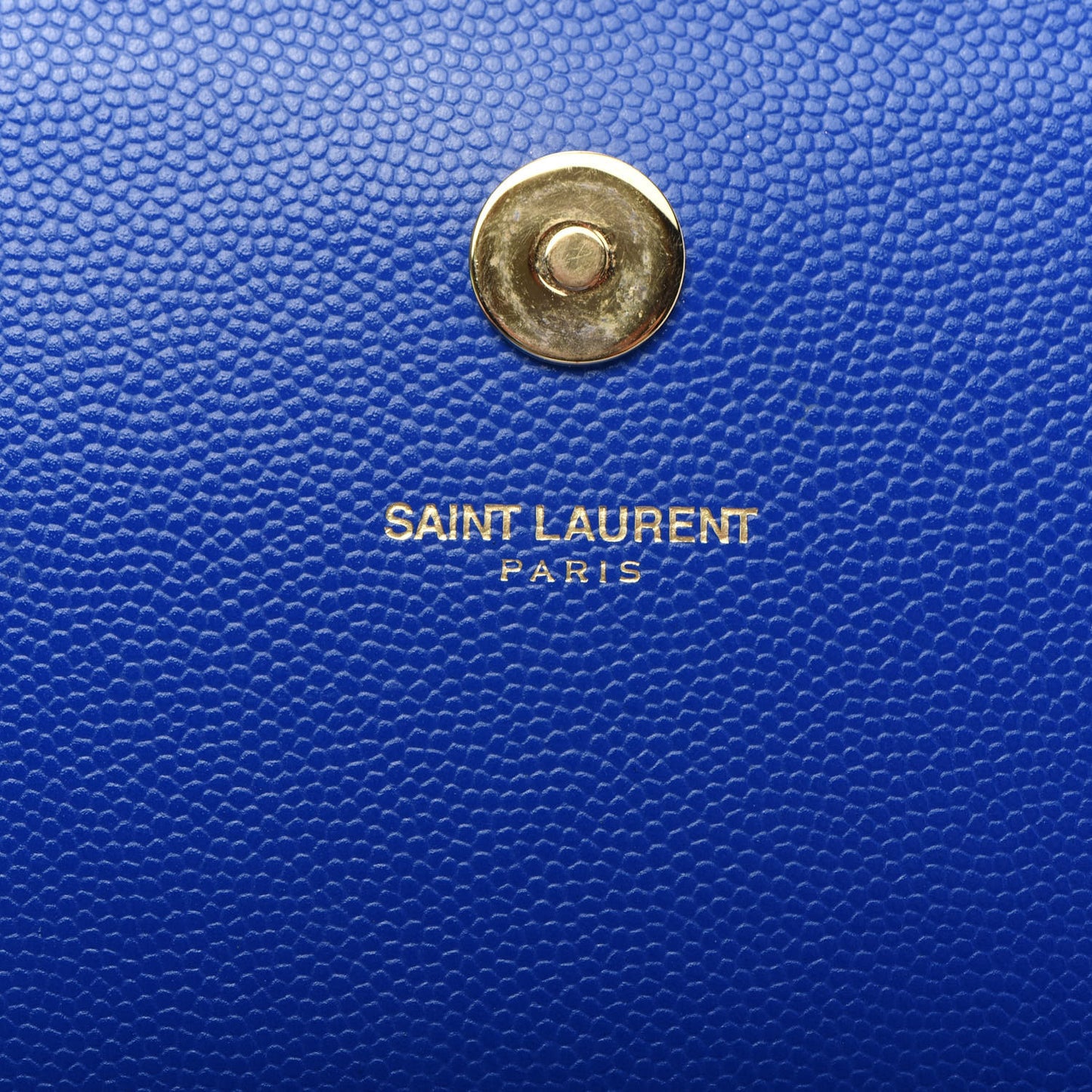Grain De Poudre Classic Monogram Cassandre Clutch Blue Majorelle