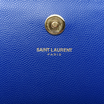 Saint Laurent Grain De Poudre Classic Monogram Cassandre Clutch Blue Majorelle 8 of 13