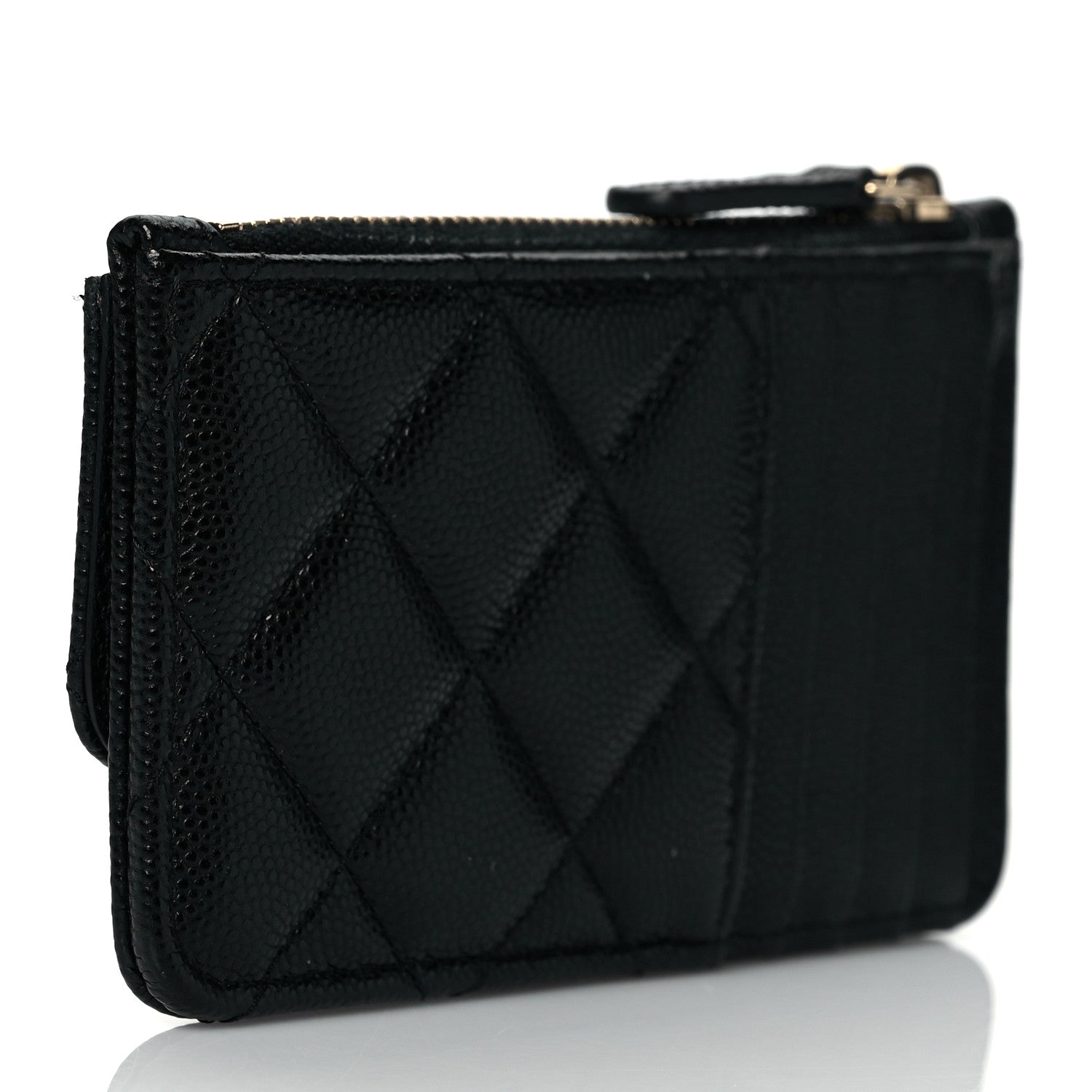 Chanel Caviar Quilted Flap Zip Card Holder Black 3 of 9
