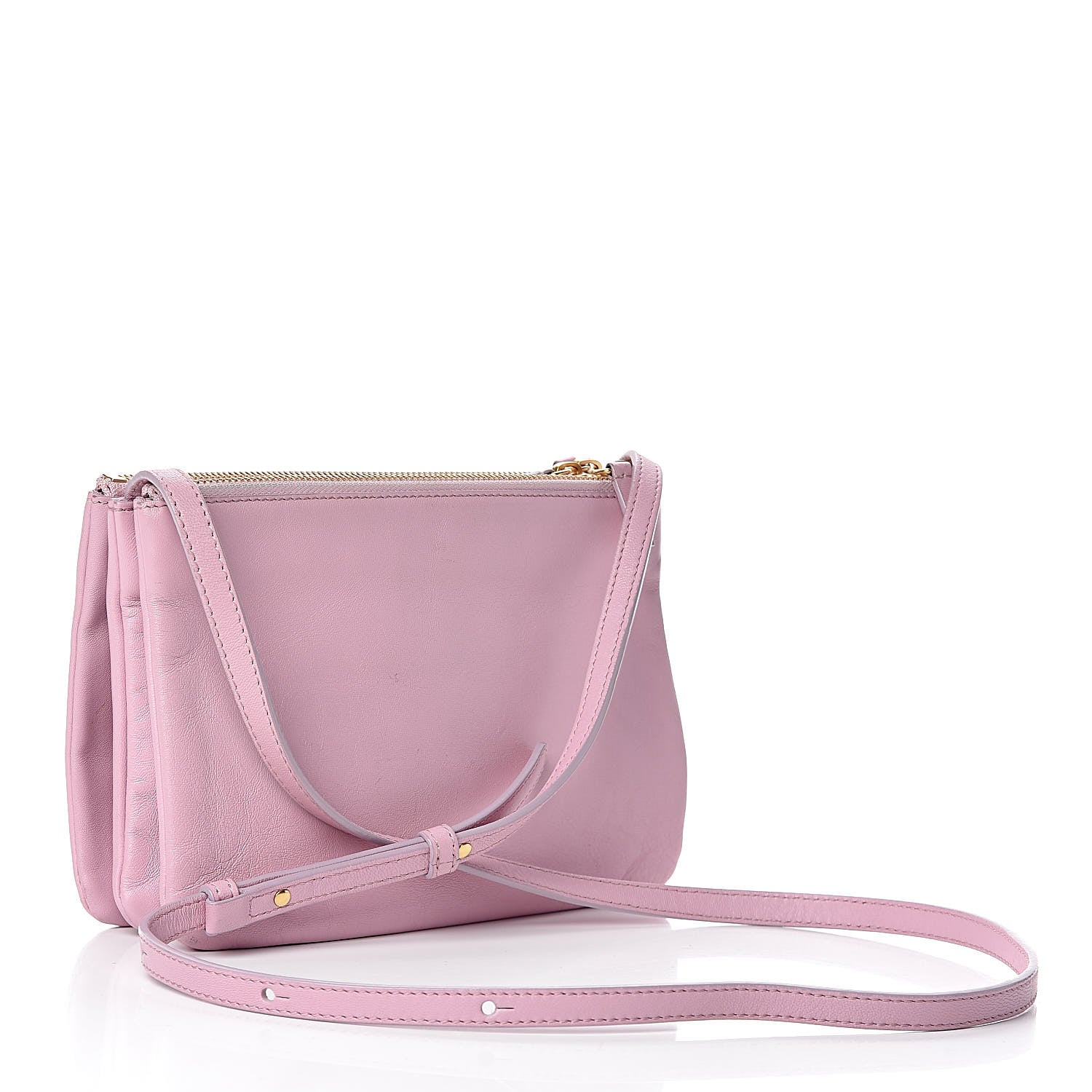 Celine Lambskin Small Trio Crossbody Bag Antique Rose 3 of 19