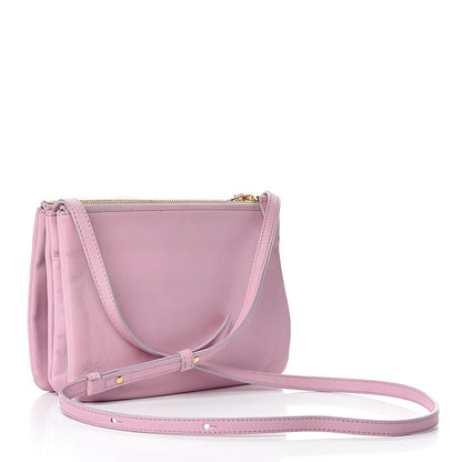 Celine Lambskin Small Trio Crossbody Bag Antique Rose 3 of 19