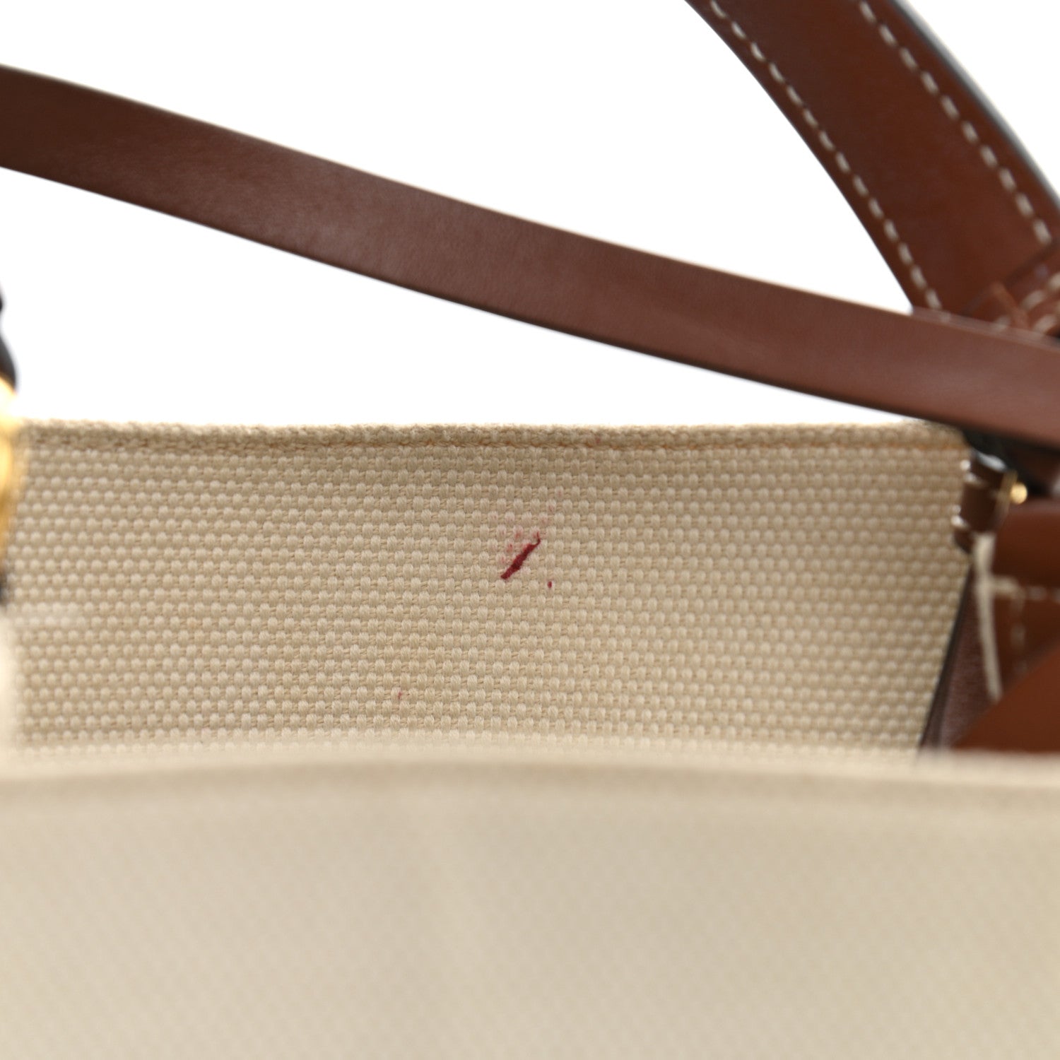 Burberry Canvas Cotton Small Peggy Bucket Bag Natural Gold 11 of 14