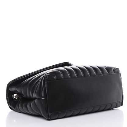 Saint Laurent Calfskin Y Quilted Monogram Medium Loulou Chain Satchel Black 4 of 11