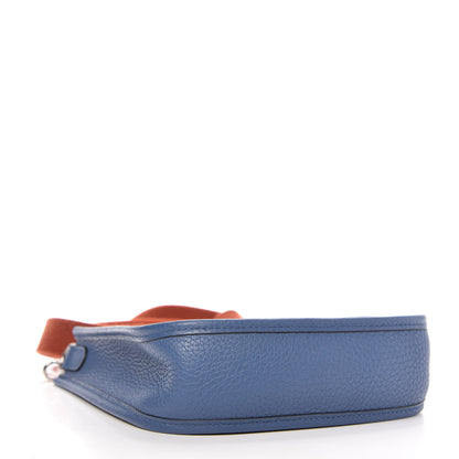 Hermes Taurillon Clemence Amazone Evelyne TPM Bleu Agate Cuivre 4 of 9