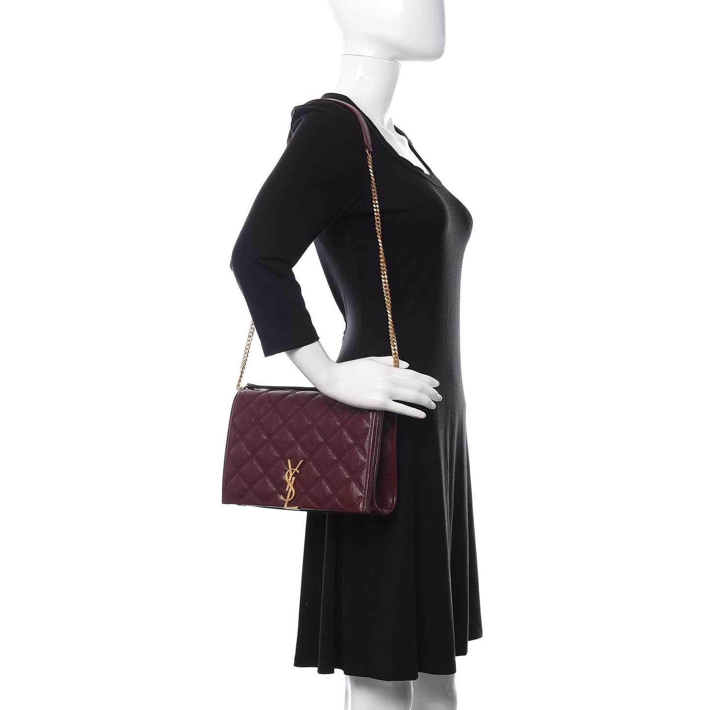 Lambskin Quilted Mini Becky Chain Bag Burgundy