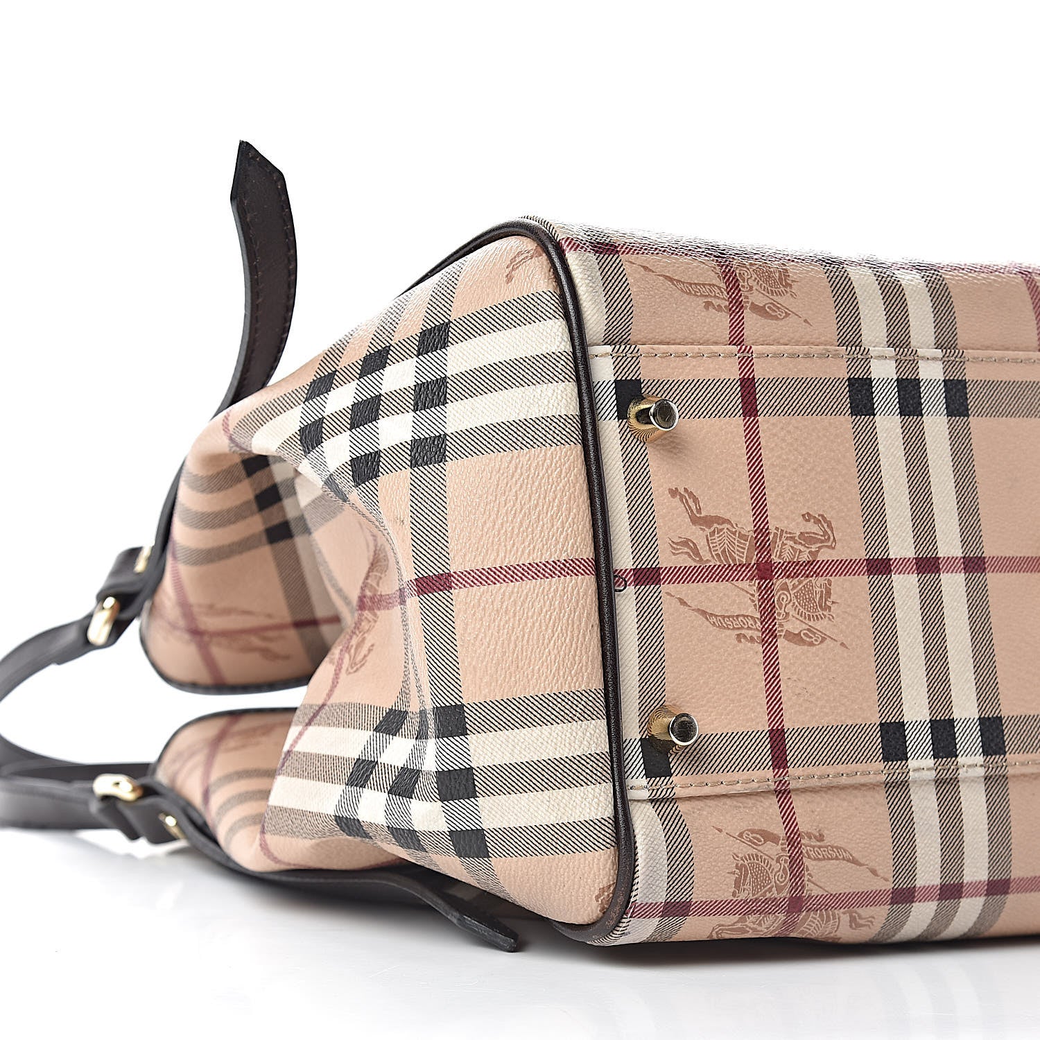 Burberry Haymarket Check Small Canterbury Tote Chocolate 14 of 17