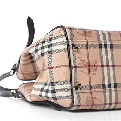 Burberry Haymarket Check Small Canterbury Tote Chocolate 14 of 17
