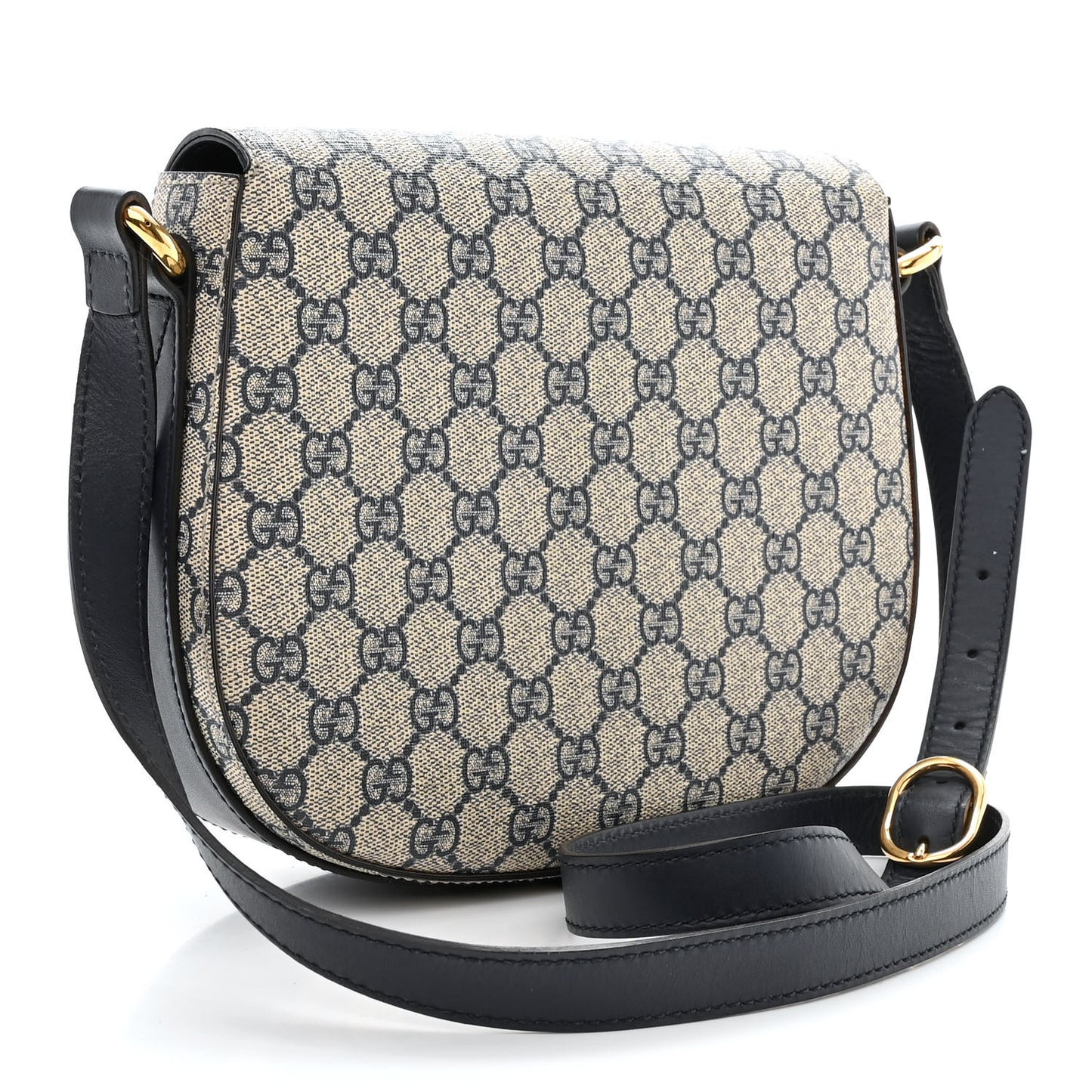 GG Supreme Monogram Small Messenger Shoulder Bag Beige Blue Navy
