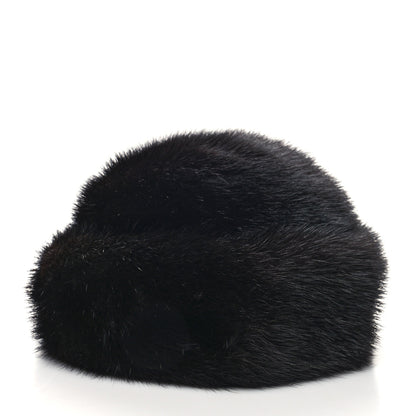 Chanel Mink Fur Hat 59 Black 2 of 7