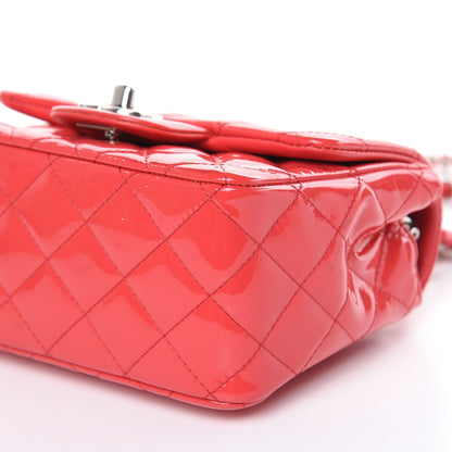 Chanel Patent Quilted Mini Square Flap Pink 9 of 13