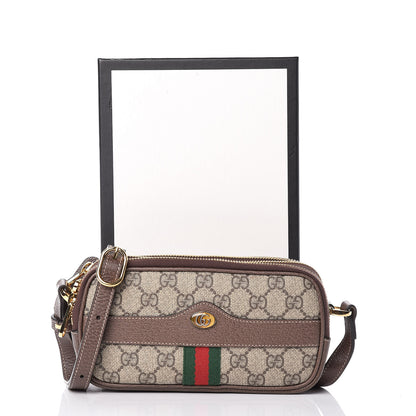 Gucci GG Supreme Monogram Web Mini Ophidia GG Bag Brown 16 of 16