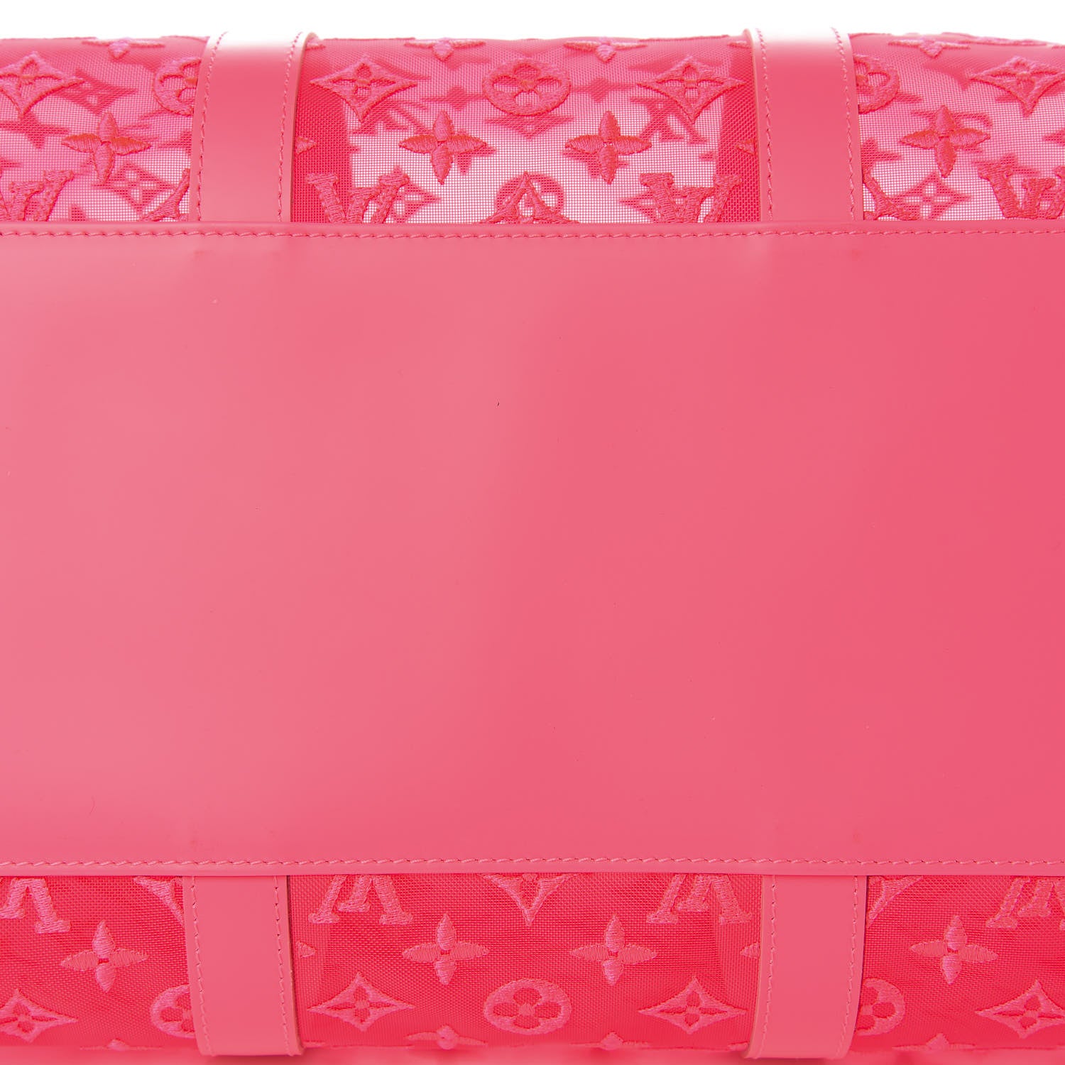 Louis Vuitton Monogram Fluo See Through Keepall Bandouliere 50 Rose 9 of 10