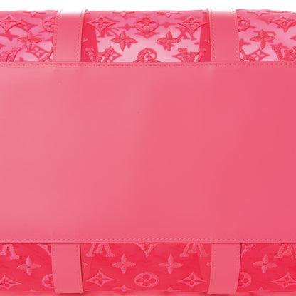 Louis Vuitton Monogram Fluo See Through Keepall Bandouliere 50 Rose 9 of 10