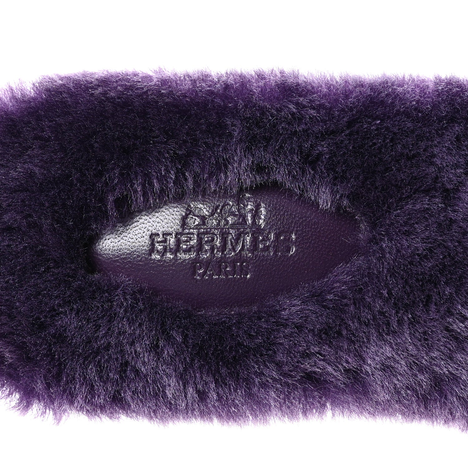 Hermes Woolskin Oran Sandals 36 Violet Fonce 6 of 8