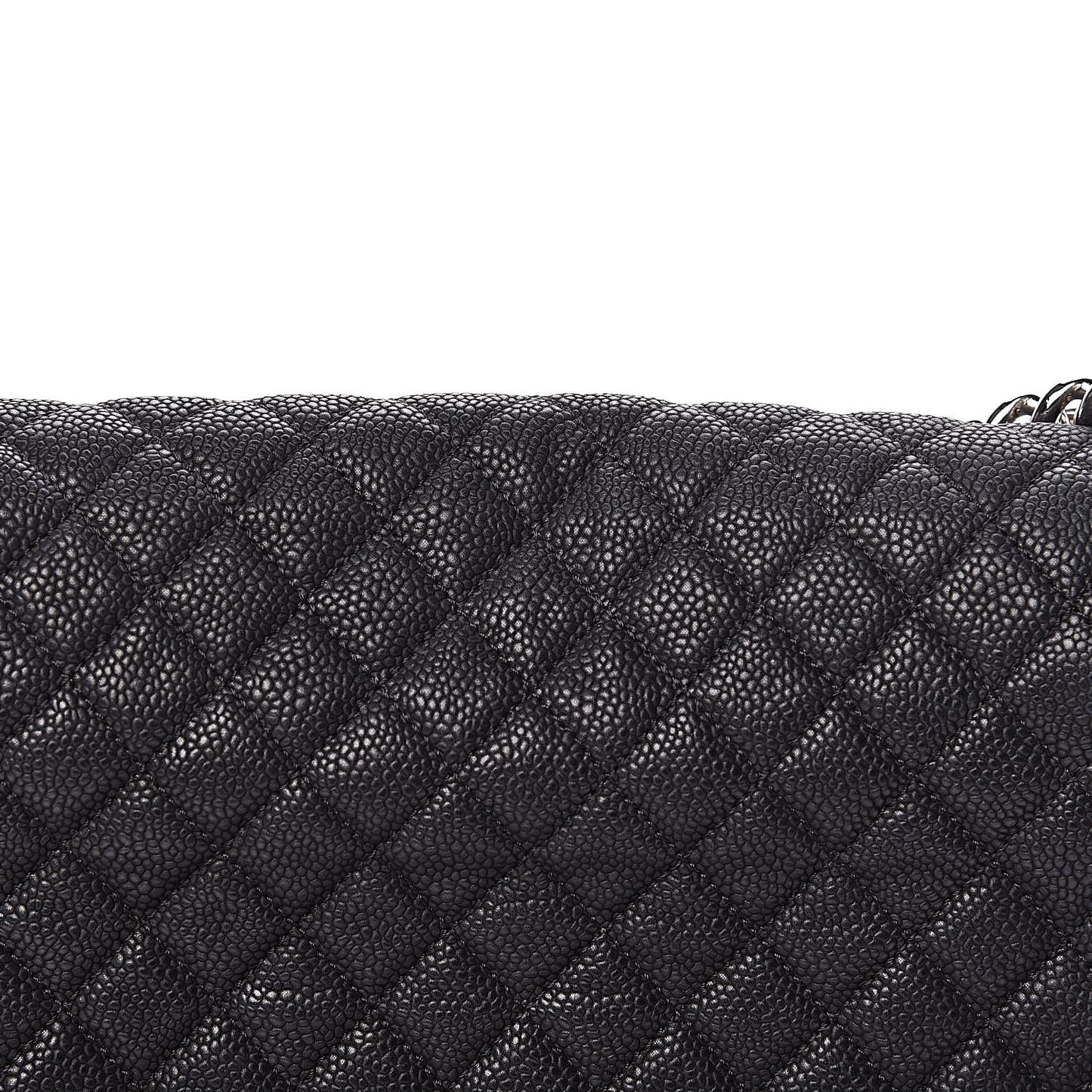 Caviar Quilted Large Boy Flap Black