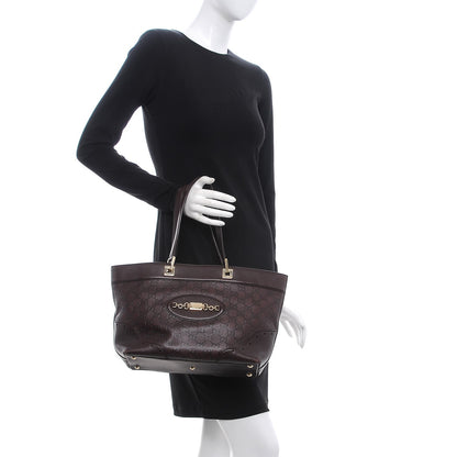 Gucci Guccissima Large Punch Tote Chocolate Brown 2 of 11