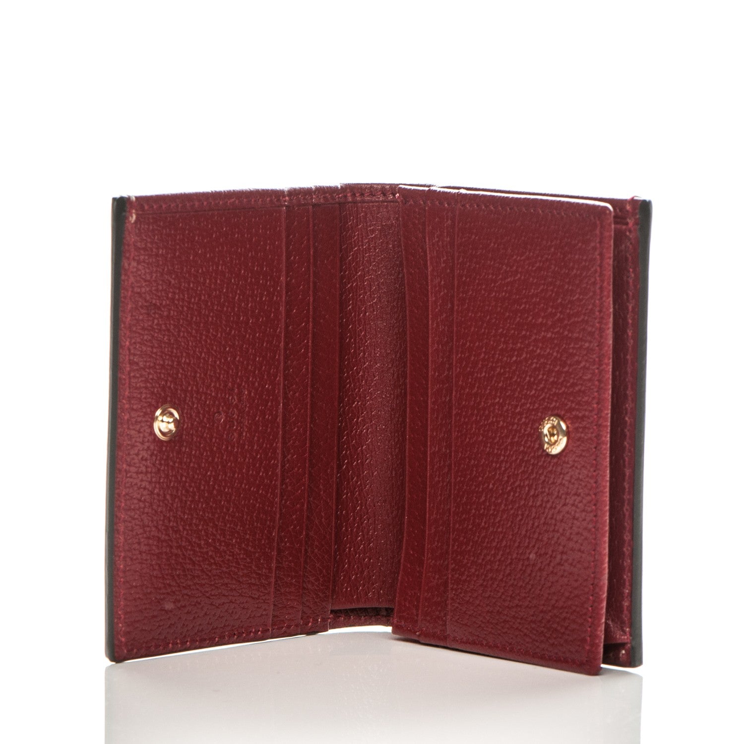 Gucci GG Supreme Monogram Tian Card Case Beige Multicolor Red 5 of 7