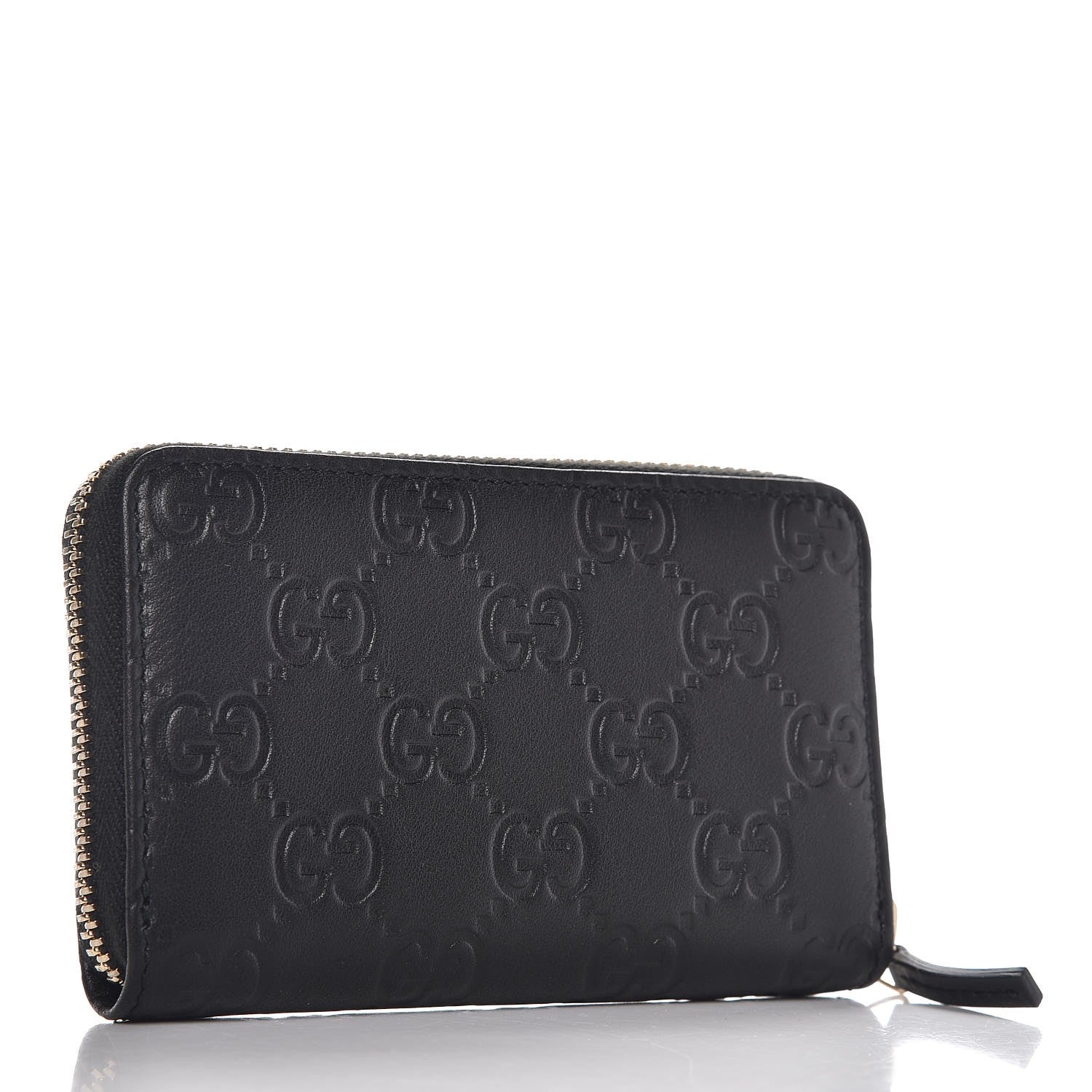 Gucci Guccissima Zip Around Card Case Black 3 of 7