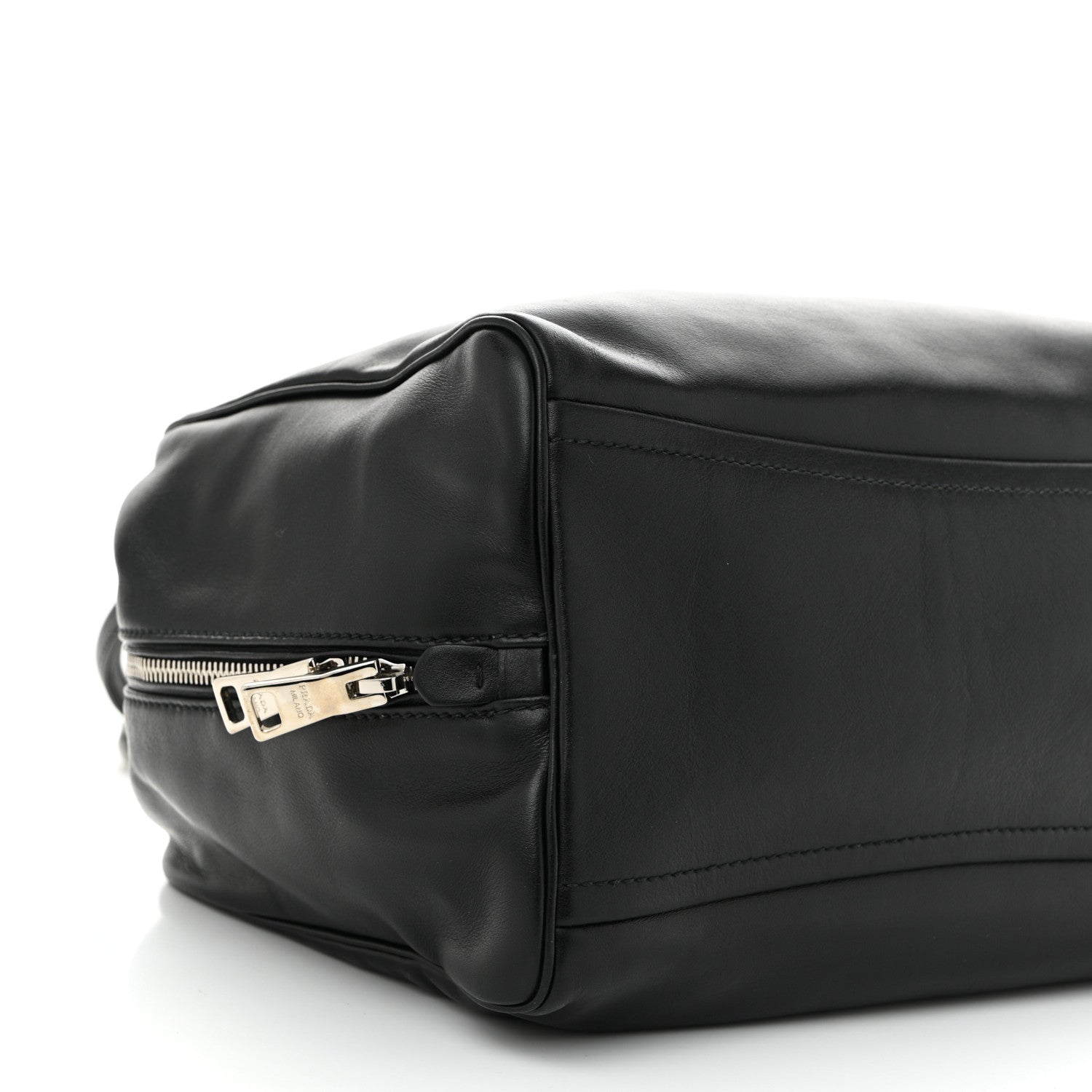 Prada Soft Calf Large Inside Tote Black Mughetto 10 of 12