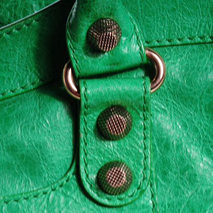 Balenciaga Agneau Giant 12 Rose Gold Hardware City Vert Poker 3 of 16