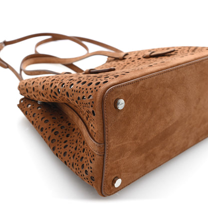 Alaia Nubuck Vienne Wave Mina 25 Bag Terre d'Ombre 9 of 10