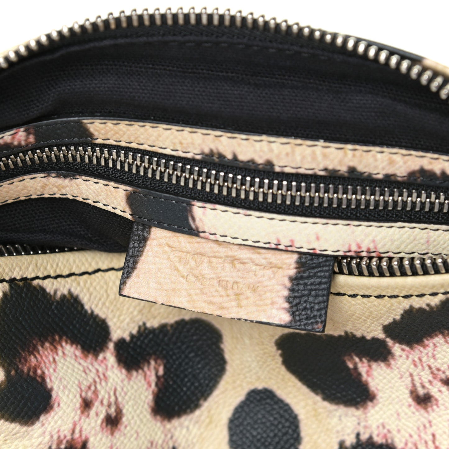 Calfskin Jaguar Print Small Pandora Multicolor
