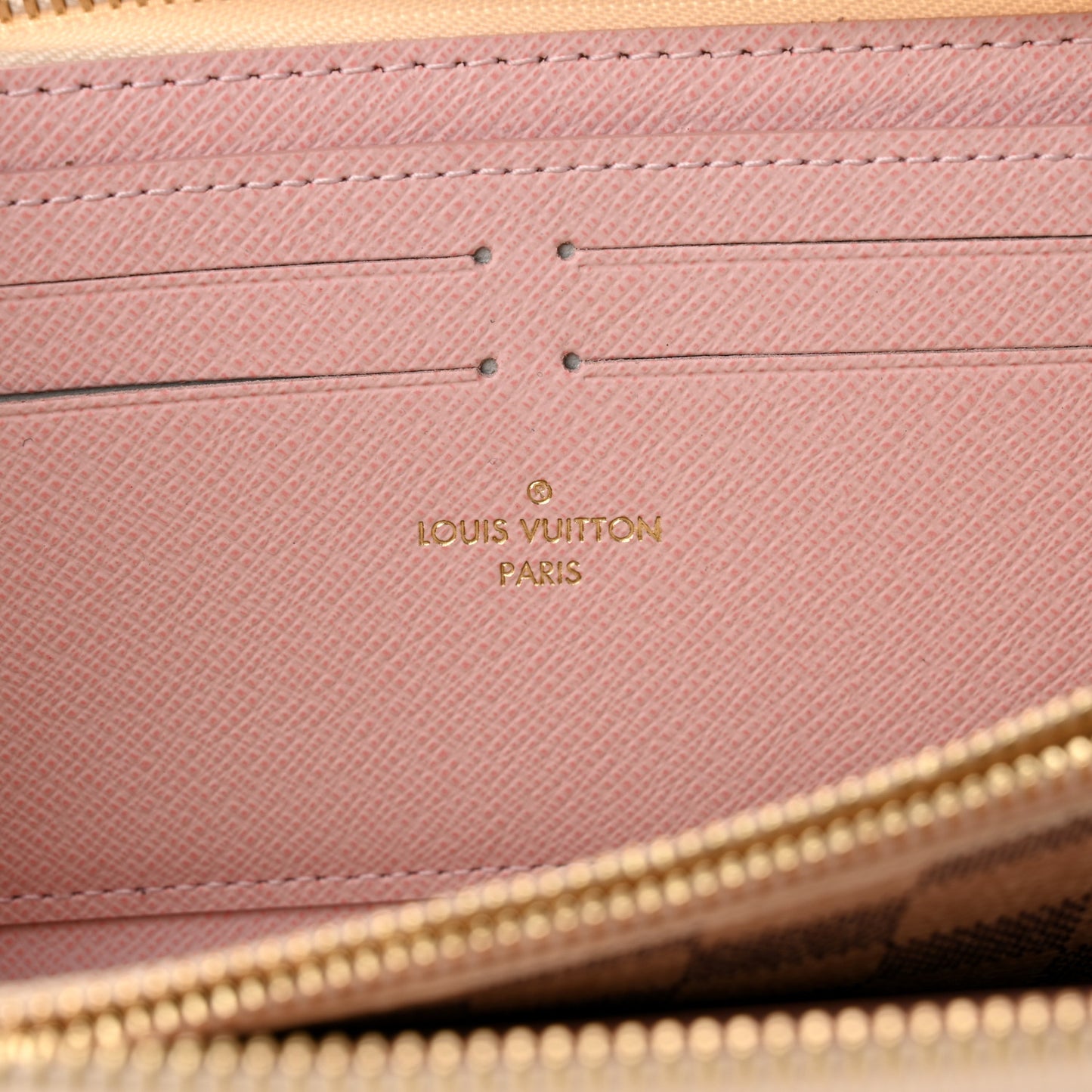 Damier Azur Clemence Wallet Rose Ballerine