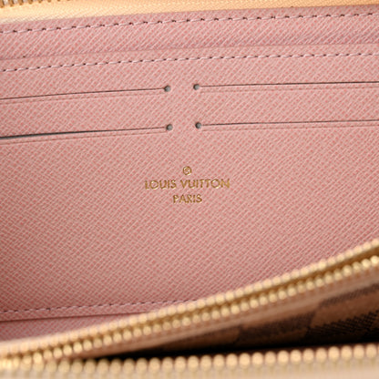 Louis Vuitton Damier Azur Clemence Wallet Rose Ballerine 6 of 10