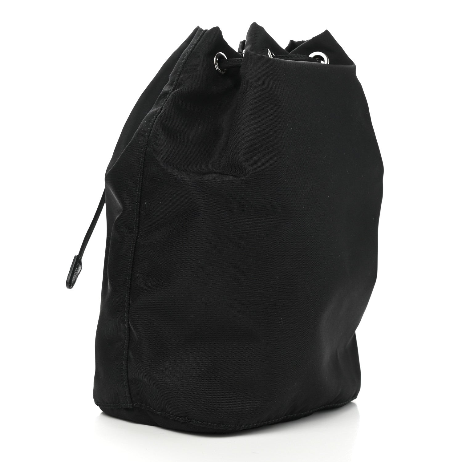 Prada Saffiano Tessuto Nylon Vela Bucket Wristlet Black 3 of 6