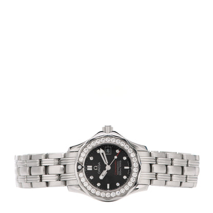 Omega Stainless Steel Diamond Bezel 28mm Seamaster Diver 300M Quartz Watch Black 212.15.28.61.51.001 2 of 4