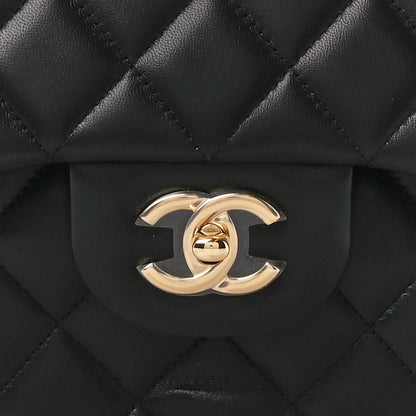 Chanel Lambskin Quilted Jumbo Double Flap Black 9 of 11