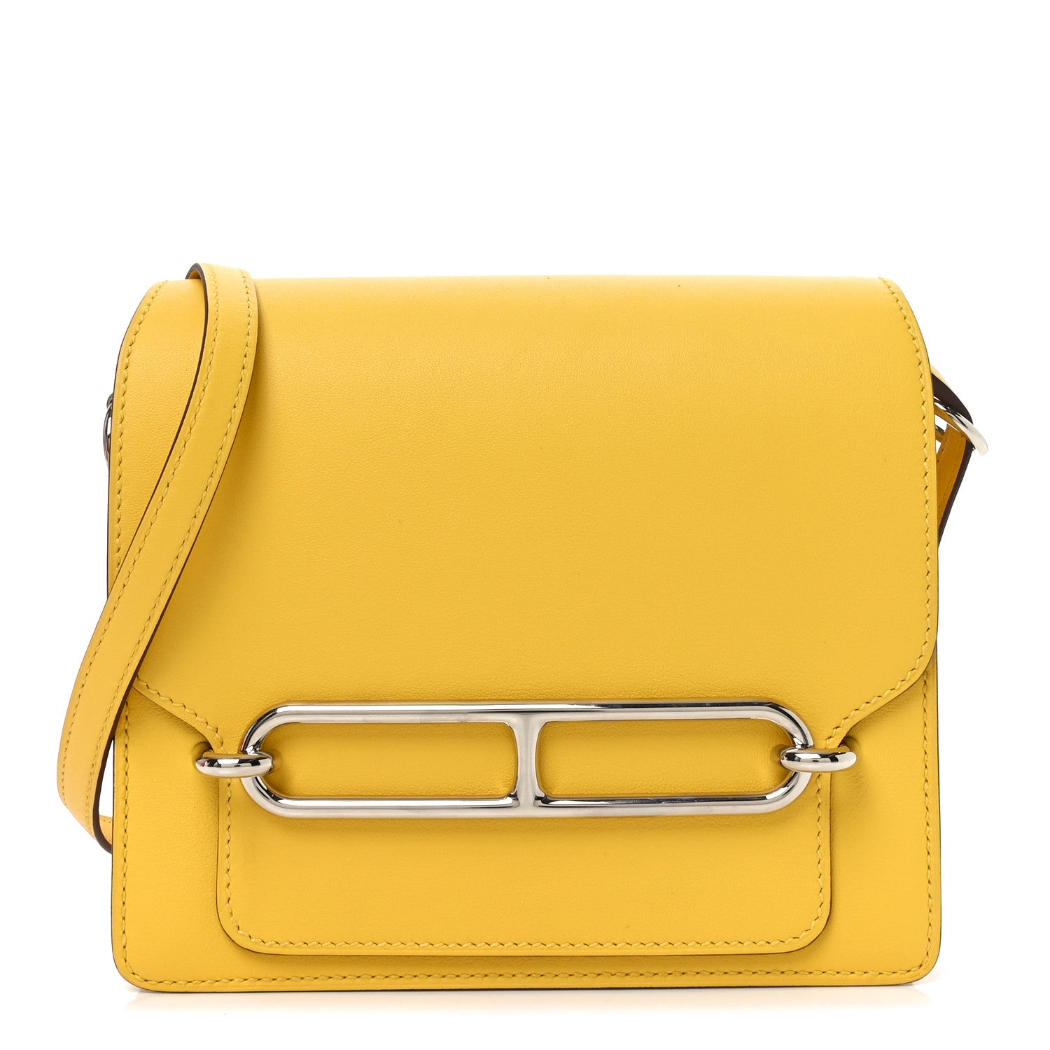 Hermes Swift Mini Sac Roulis Jaune De Naples 1 of 11