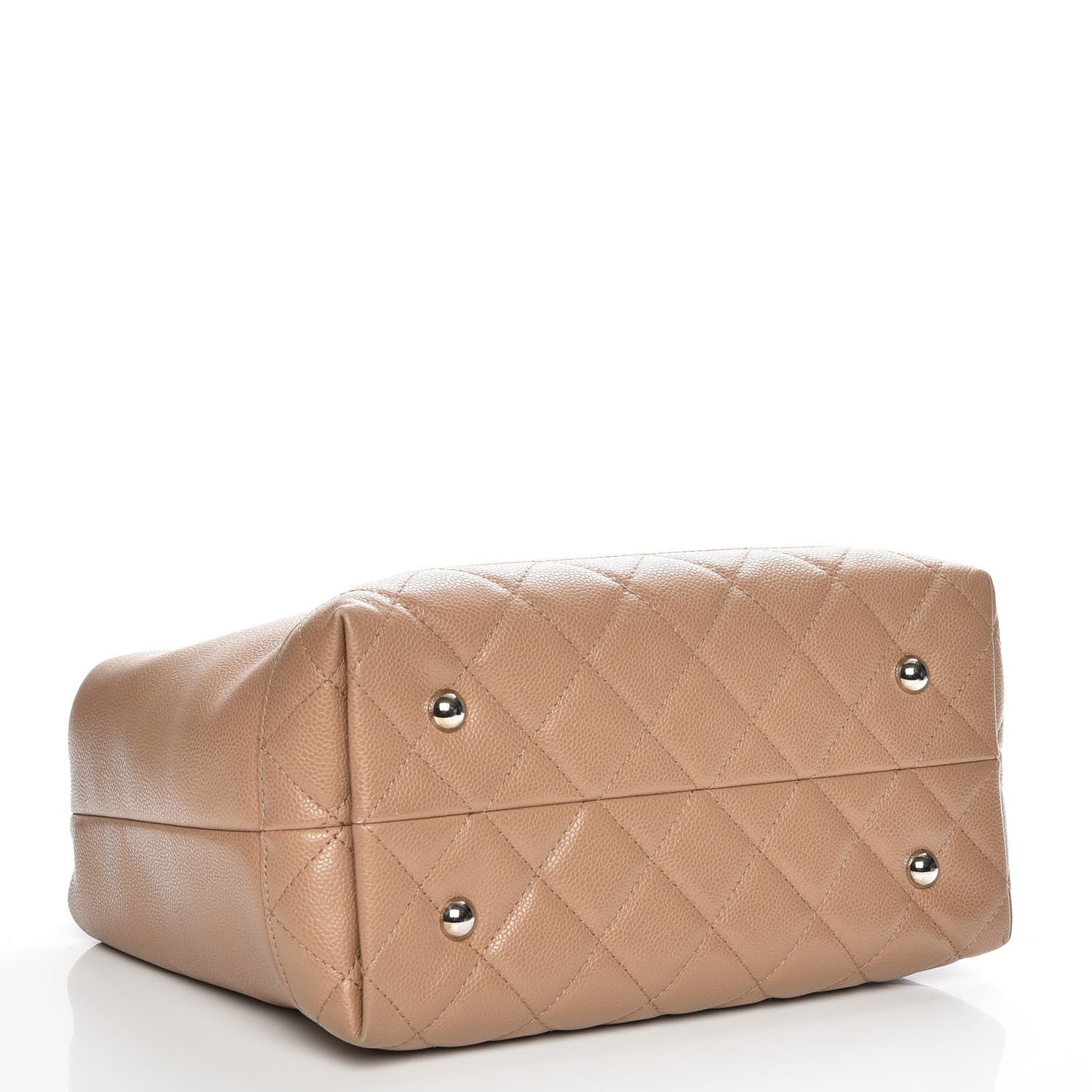 Caviar Medium Soft CC Top Handle Tote Dark Beige