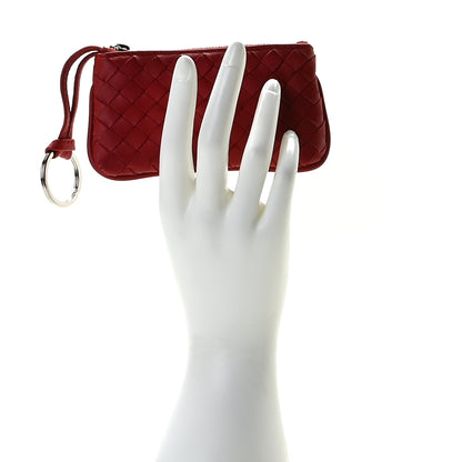 Bottega Veneta Nappa Intrecciato Key Holder Red 2 of 8