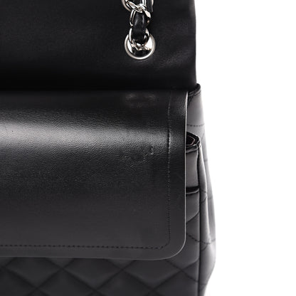 Chanel Lambskin Quilted Jumbo Double Flap Black 8 of 14