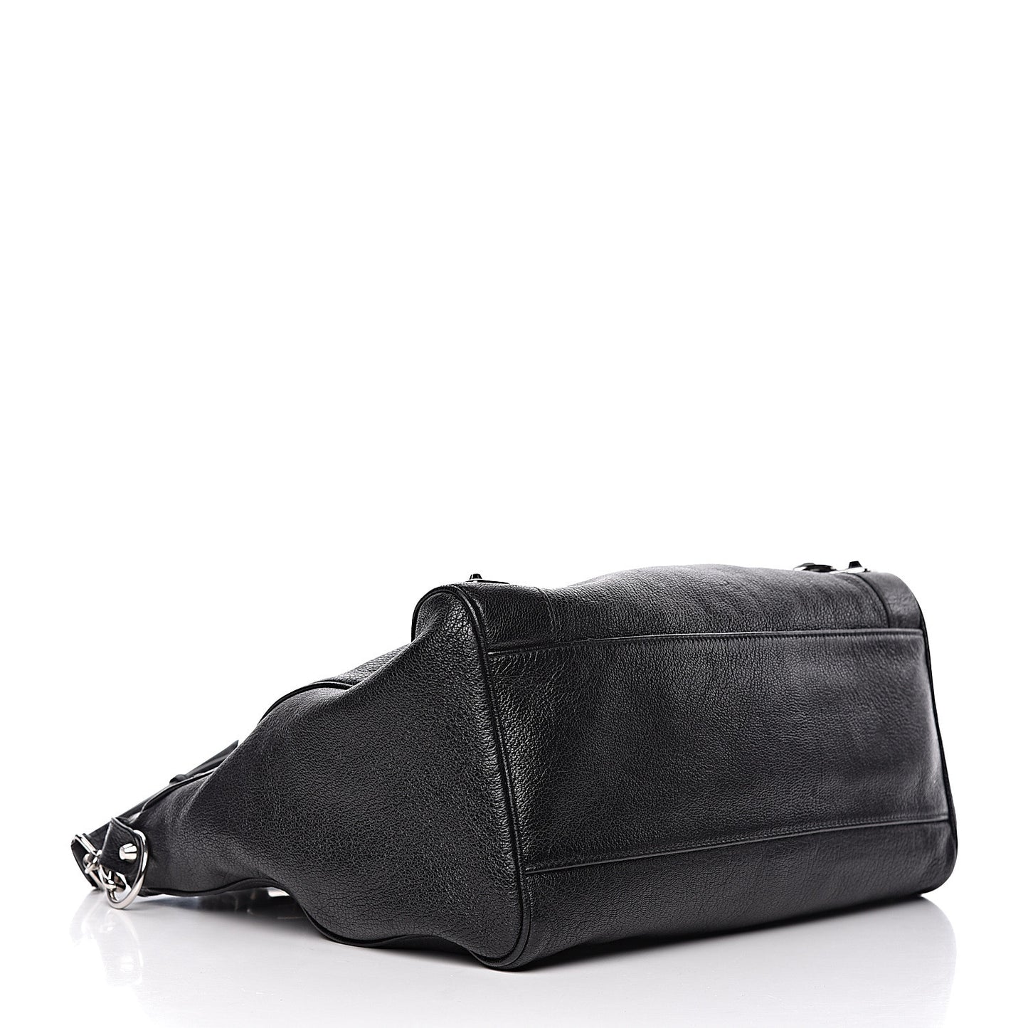 Chevre Silver Metallic Edge Hardware Velo Black