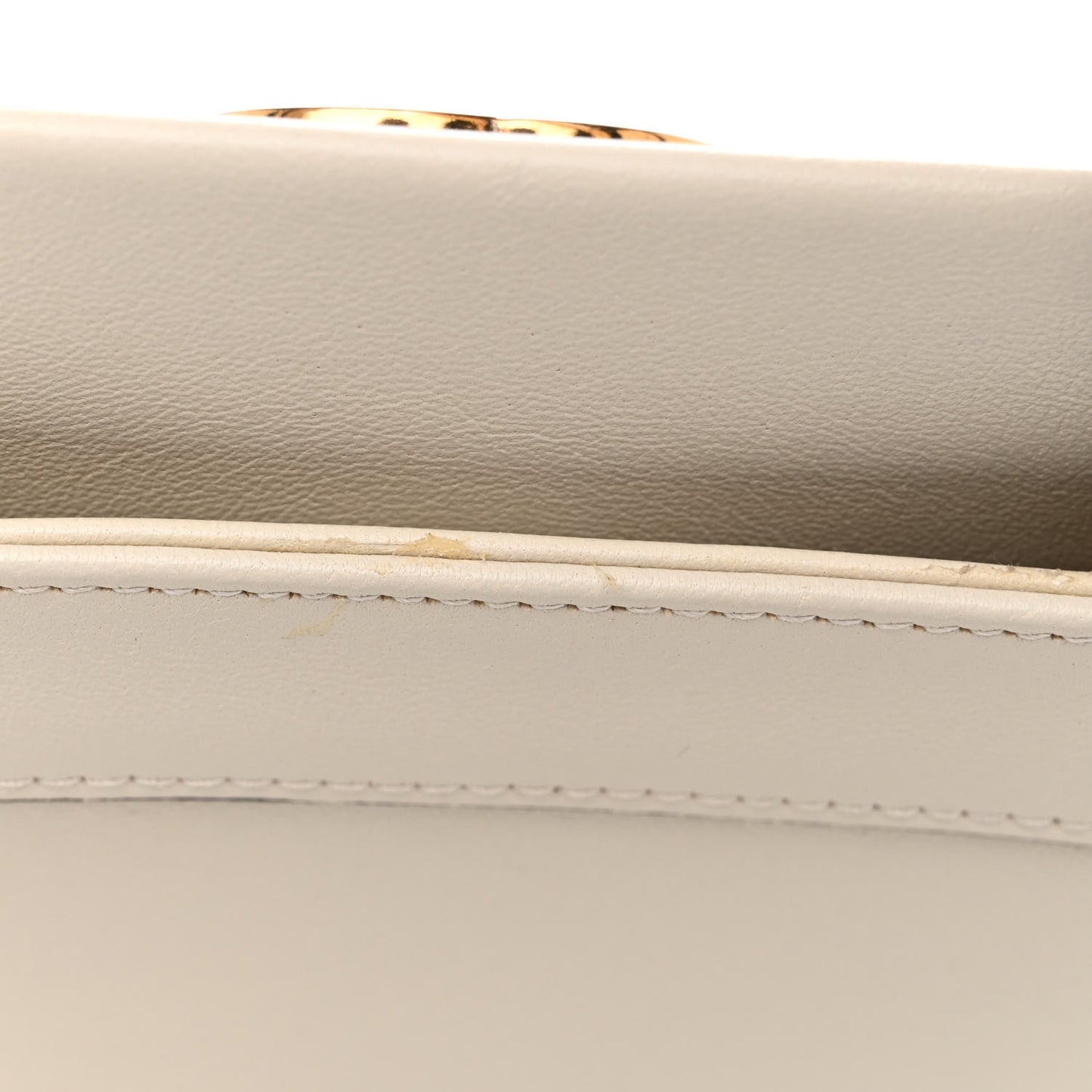 Lambskin Small Linea Matisse Top Handle Bag Mystic White